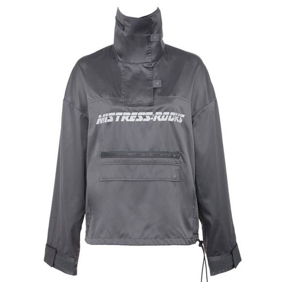 Mistress Rocks Raid Gray Oversized Pull On Jacket - Picture 3 of 12